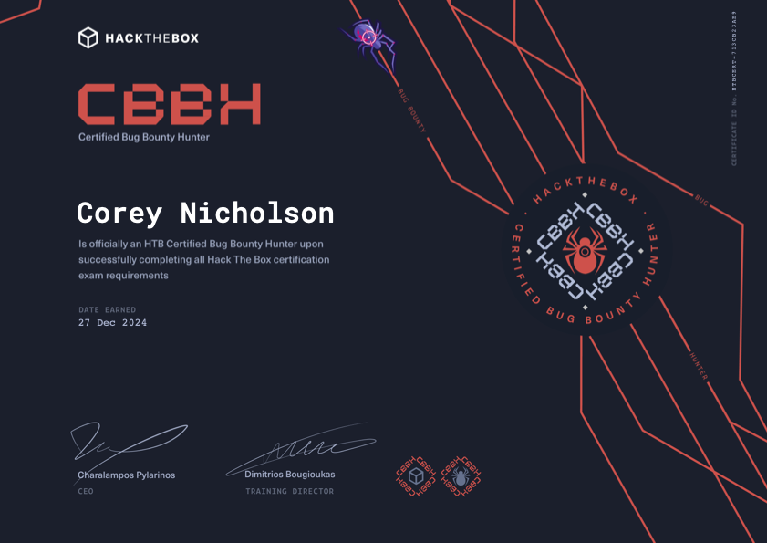 HTB_Certified_Bug_Bounty_Hunter_(HTB CBBH) Certification