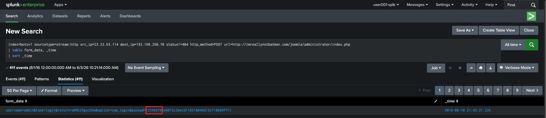 Splunk BOTSv1 Search 15