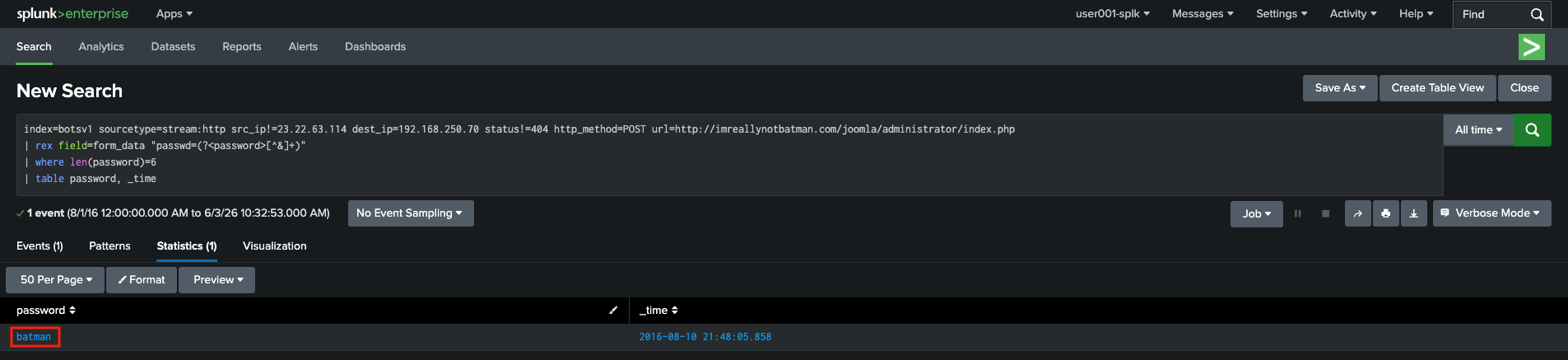 Splunk BOTSv1 Search 18